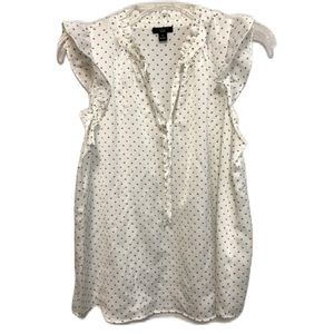 ANN TAYLOR FACTORY RUFFLES SLEEVE TOP